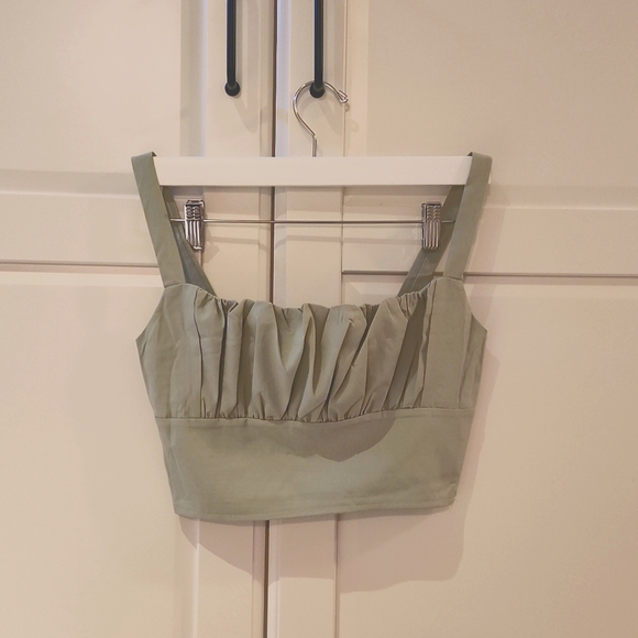 Shein sage milkmaid top - Picture 1 of 2